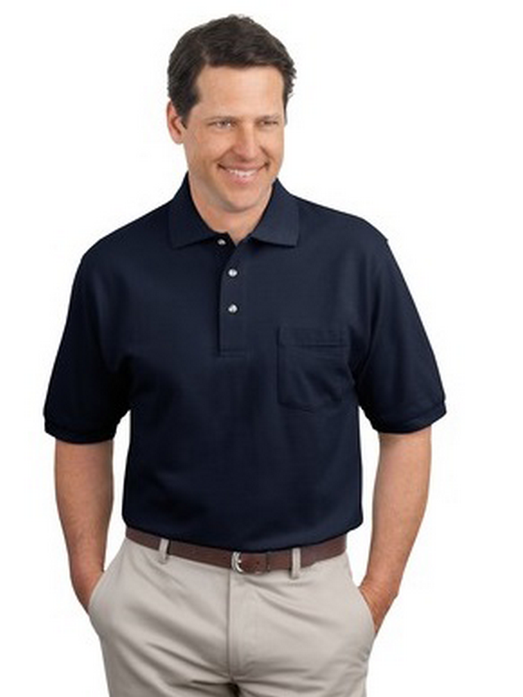 Pique Knit Polo with Pocket - This item is not out of stock and will ship to you in 14 to 21 days