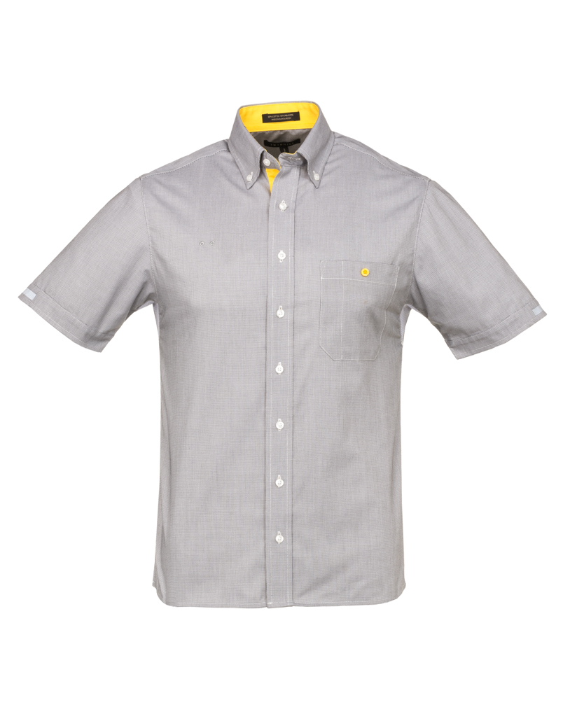 Hertz Men's Button Front Shirt Short Sleeve Outside-Style #MS402S