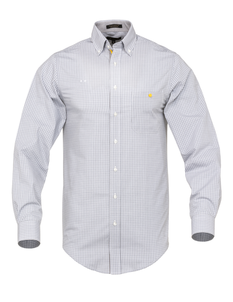 Hertz Men's Button Front Long Sleeve Shirt Inside-Style #MS403L