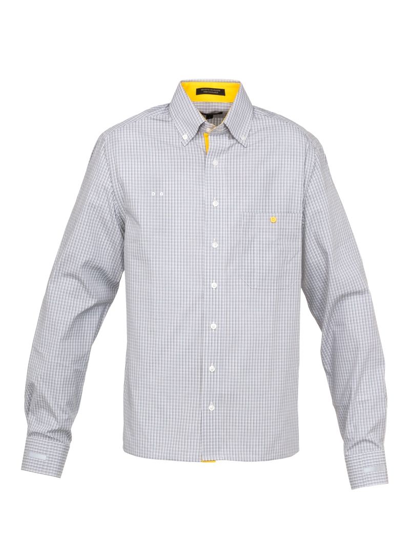 Hertz Men's Button Front Shirt Long Sleeve Outside-Style #MS404L